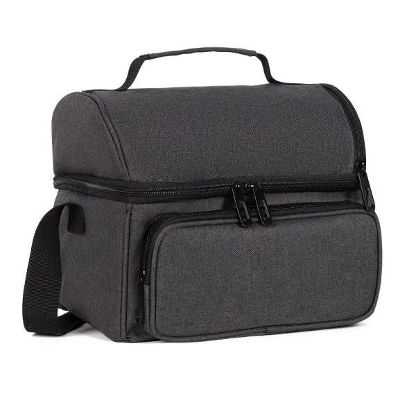 BOLSA TÉRMICA EM RPET -  CINZA ESCURO - 10L