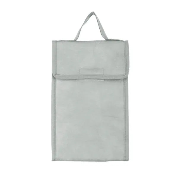 BOLSA TÉRMICA EM TNT 80G/M² - CINZA - 27X17X10,5 CM