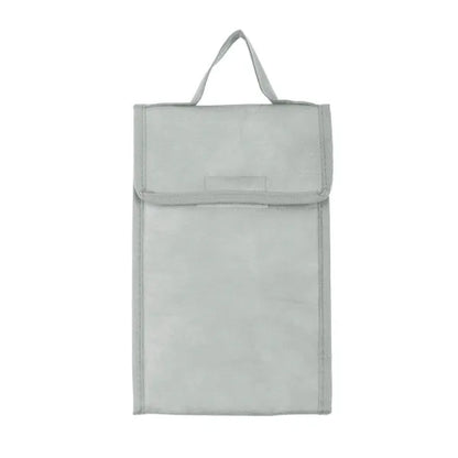 BOLSA TÉRMICA EM TNT 80G/M² - CINZA - 27X17X10,5 CM