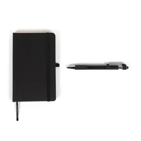 CADERNETA P/ ANOTAÇÕES COM CANETA - PRETO