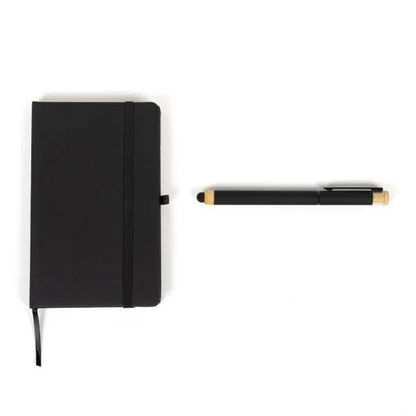 CADERNETA P/ ANOTAÇÕES COM CANETA - PRETO