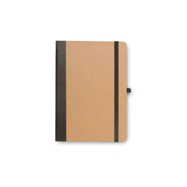CADERNETA S/ PAUTA - 9,5X15,5 CM - BEGE/PRETO