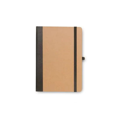 CADERNETA S/ PAUTA - 9,5X15,5 CM - BEGE/PRETO