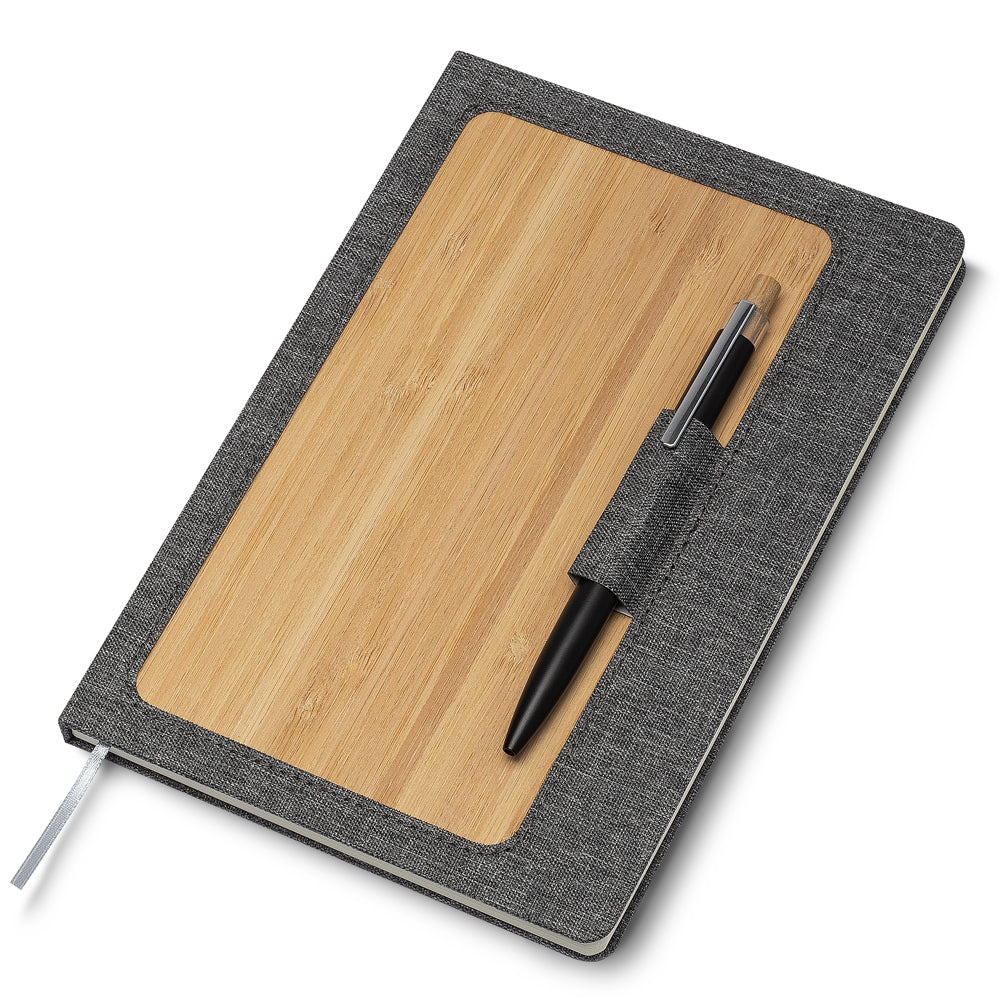 Caderno A5 Capa em RPET e Bambu