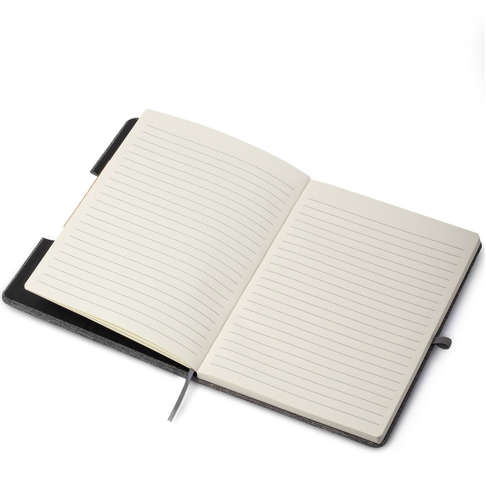 Caderno A5 Capa em RPET e detalhe em Bambu