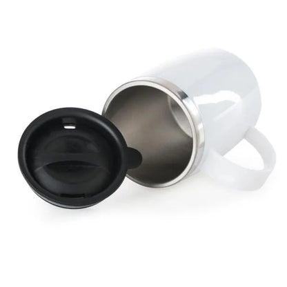 CANECA EM AÇO INOX / POLIESTIRENO - 400 ML