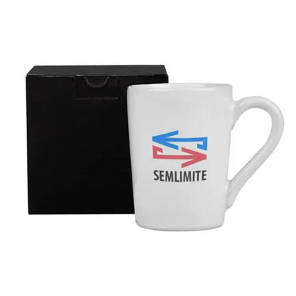 CANECA EM CERÂMICA BRANCA - 230 ML