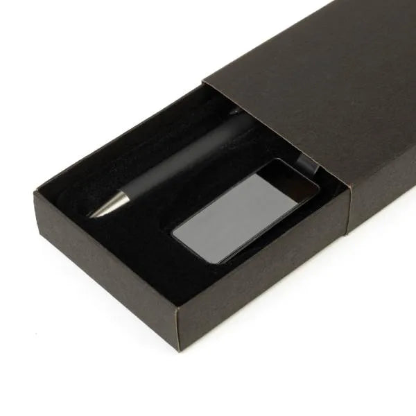 CANETA CHAVEIRO EM METAL RETANGULAR