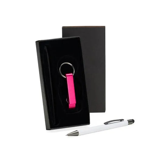 CANETA E CHAVEIRO - 2 PÇS