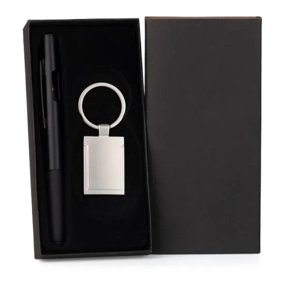 CANETA E CHAVEIRO - PRETO