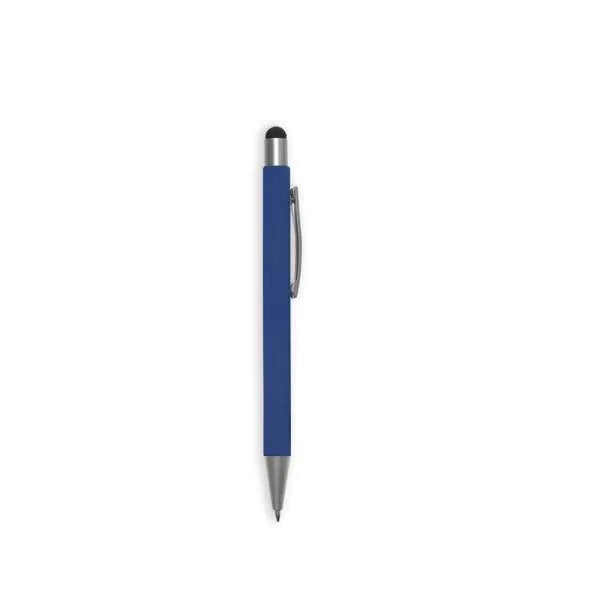 CANETA ESFEROGRÁFICA EM ALUMÍNIO COM PONTA TOUCH - AZUL