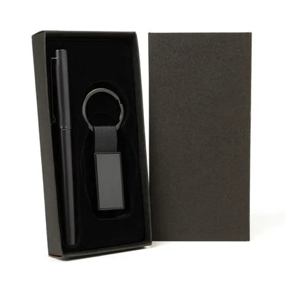 CANETA ROLLER E CHAVEIRO EM METAL/PU