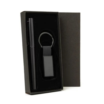 CANETA ROLLER E CHAVEIRO EM METAL/PU