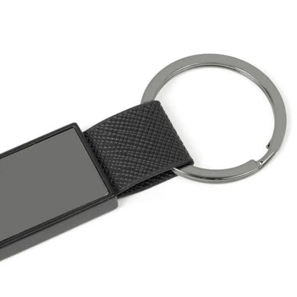 CHAVEIRO EM METAL/PU - CINZA/PRETO