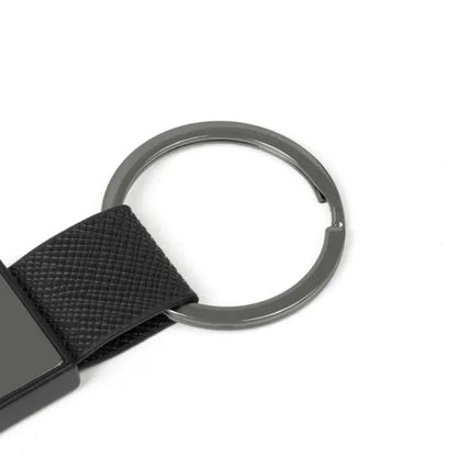 CHAVEIRO EM METAL/PU - CINZA/PRETO