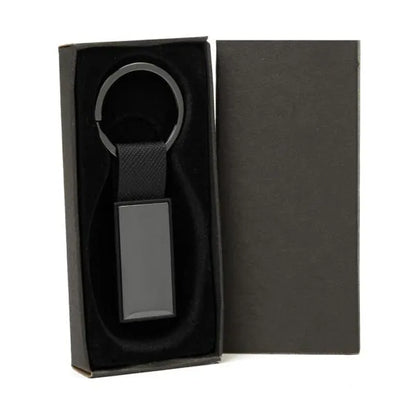 CHAVEIRO EM METAL/PU - CINZA/PRETO
