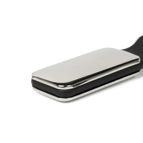 CHAVEIRO EM METAL/PU - PRATA/PRETO