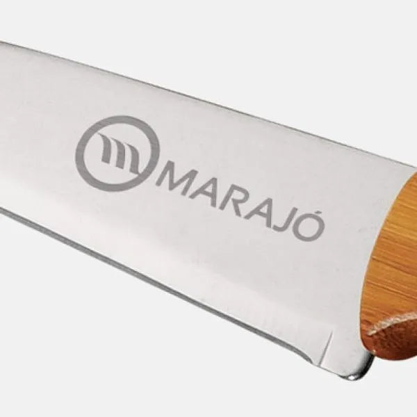 CONJ. DE GARFO E FACA 7"  EM BAMBU / MADEIRA / INOX SPECIAL LINE - 2 PÇS