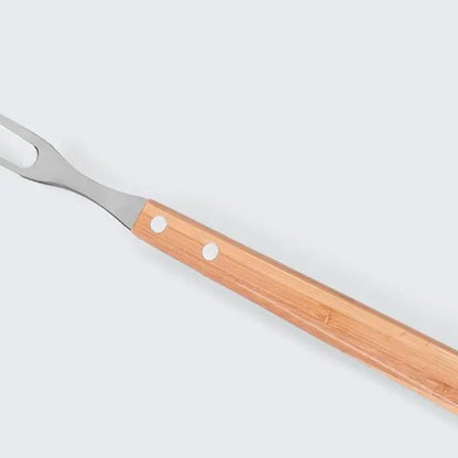 CONJ. DE GARFO E FACA 7"  EM BAMBU / MADEIRA / INOX SPECIAL LINE - 2 PÇS