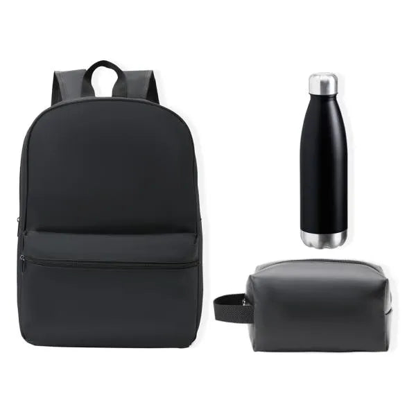 CONJ. MOCHILA, NECESSAIRE E GARRAFA - 3 PÇS