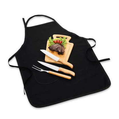 CONJ. PARA CHURRASCO COM AVENTAL - 5 PÇS