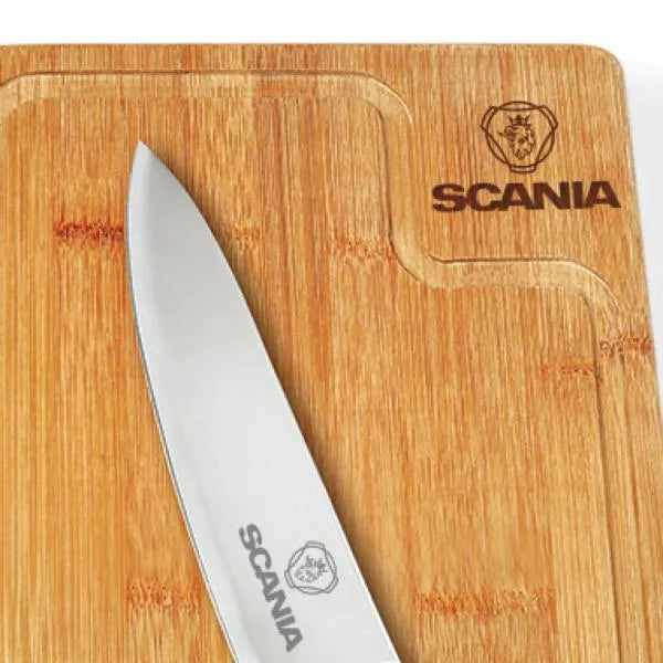 CONJ. PARA CHURRASCO EM BAMBU / MADEIRA / INOX - 2 PÇS