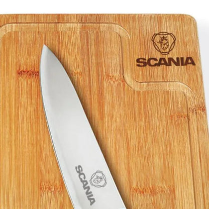 CONJ. PARA CHURRASCO EM BAMBU / MADEIRA / INOX - 2 PÇS