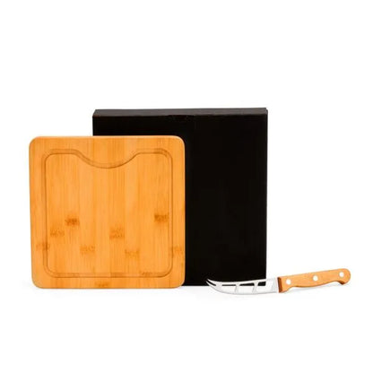 CONJUNTO PARA QUEIJO EM BAMBU/MADEIRA/INOX - 2 PÇS
