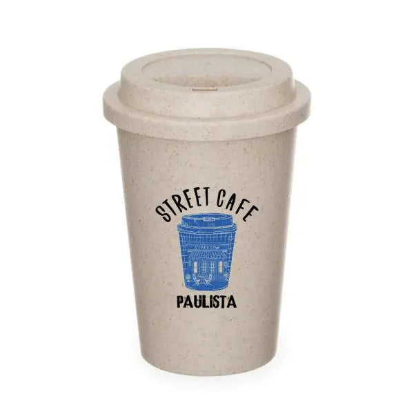 COPO EM FIBRA DE BAMBU COM TAMPA - 450ML