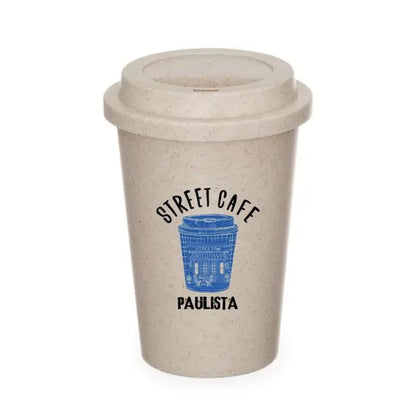 COPO EM FIBRA DE BAMBU COM TAMPA - 450ML