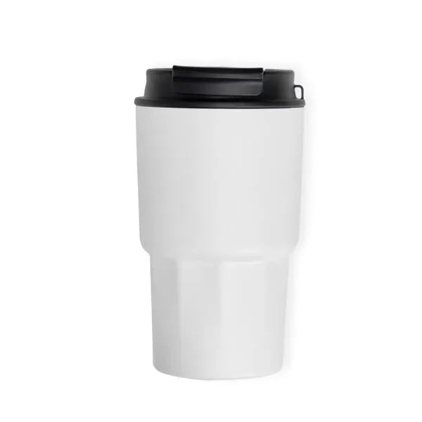 COPO TÉRMICO EM AÇO INOX - BRANCO - 450 ML