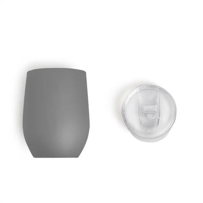 COPO TÉRMICO C/ TAMPA - CINZA - 340 ML