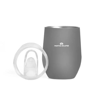COPO TÉRMICO C/ TAMPA - CINZA - 340 ML
