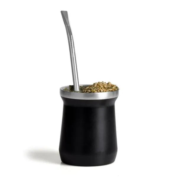 CUIA TÉRMICA EM AÇO INOX COM BOMBA - PRETO - 300ML