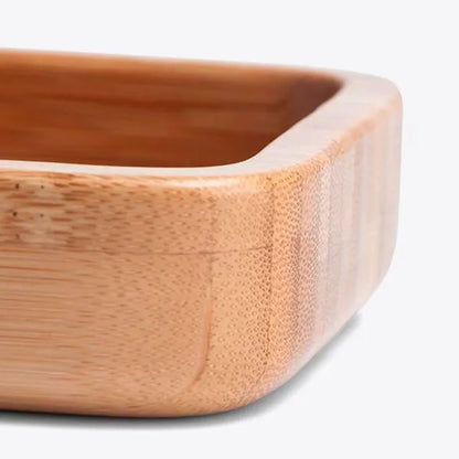 CUMBUCA QUADRADA EM BAMBU COM ESPÁTULA 14CM - 100ML