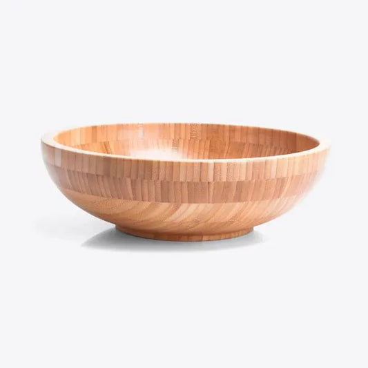 CUMBUCA REDONDA EM BAMBU COM ESPÁTULA 14CM - 200ML