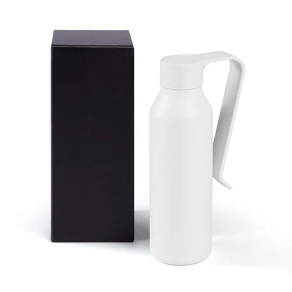 GARRAFA CAMADA DUPLA EM ALUMÍNIO RECICLADO - BRANCA - 450ML