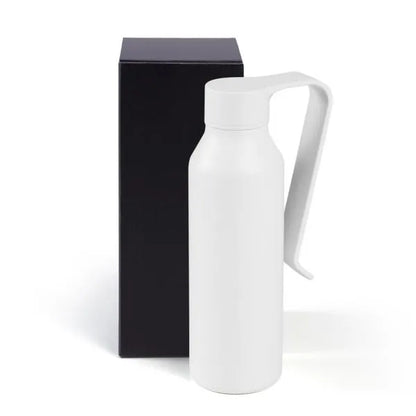 GARRAFA CAMADA DUPLA EM ALUMÍNIO RECICLADO - BRANCA - 450ML
