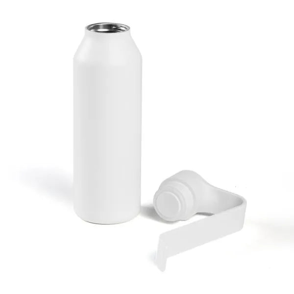 GARRAFA CAMADA DUPLA EM ALUMÍNIO RECICLADO - BRANCA - 450ML