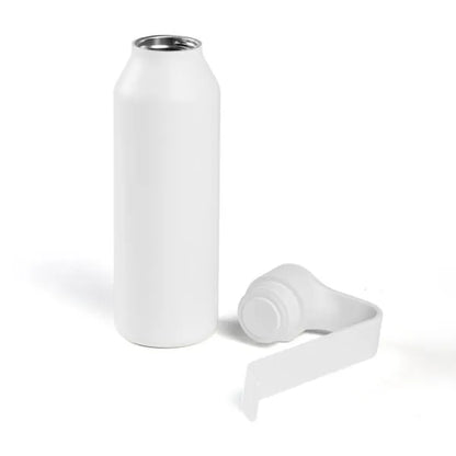 GARRAFA CAMADA DUPLA EM ALUMÍNIO RECICLADO - BRANCA - 450ML