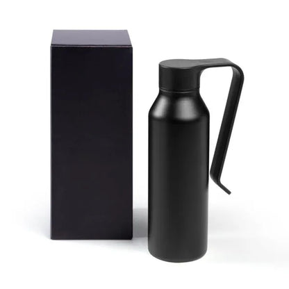 GARRAFA CAMADA DUPLA EM ALUMÍNIO RECICLADO - PRETA - 450ML