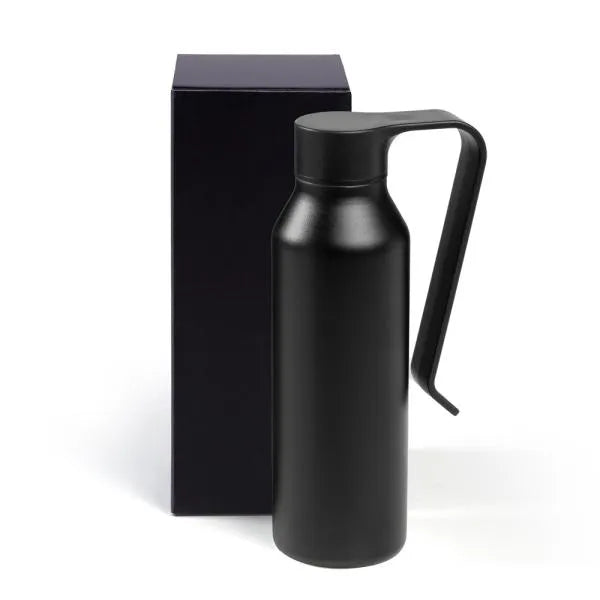GARRAFA CAMADA DUPLA EM ALUMÍNIO RECICLADO - PRETA - 450ML