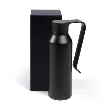 GARRAFA CAMADA DUPLA EM ALUMÍNIO RECICLADO - PRETA - 450ML
