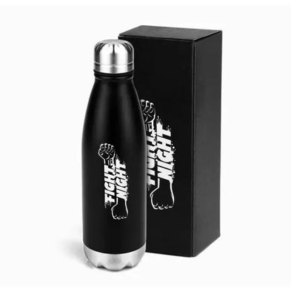 GARRAFA COM TAMPA EM AÇO INOX - PRETA - 750ML