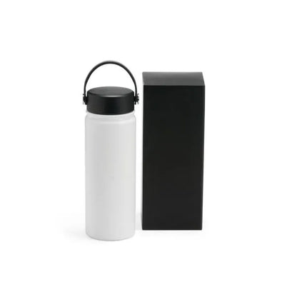 GARRAFA DUPLA CAMADA NA COR BRANCA - 550 ML