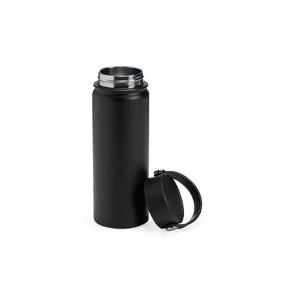 GARRAFA DUPLA CAMADA NA COR PRETA - 550 ML