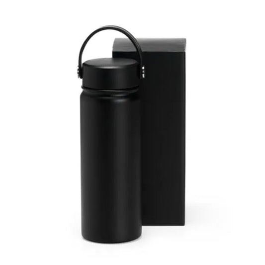 GARRAFA DUPLA CAMADA NA COR PRETA - 550 ML