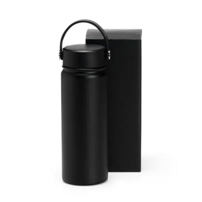 GARRAFA DUPLA CAMADA NA COR PRETA - 550 ML