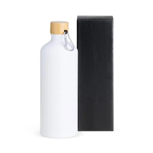 GARRAFA EM ALUMÍNIO BRANCA - 1 LITRO