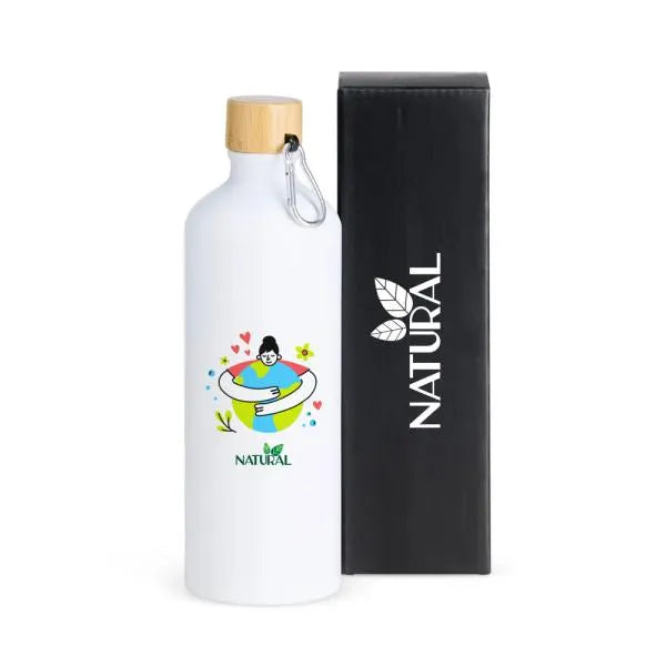GARRAFA EM ALUMÍNIO BRANCA - 1 LITRO